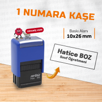 1 Numara Otomatik Kaşe -10 x 26 mm