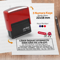 3 Numara Otomatik Kaşe -19 x 51 mm